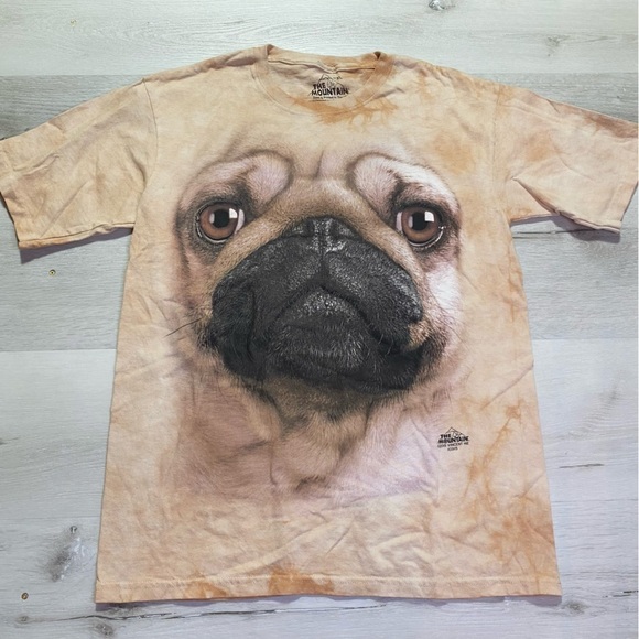 The Mountain Pug Face Short Sleeve Graphic Tee, Size XL youth, Fits Small Adult - Picture 1 of 6